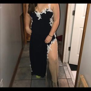 Lacy navy blue dress